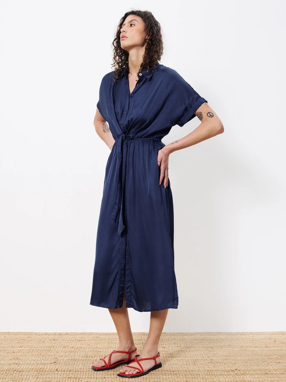 FRNCH 🇫🇷 - ESTEE NAVY BLUE DRESS